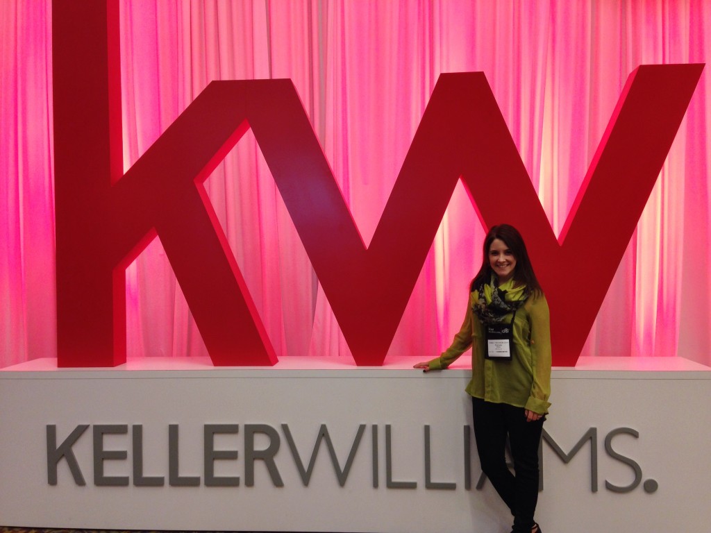 In front of the Keller Williams sign