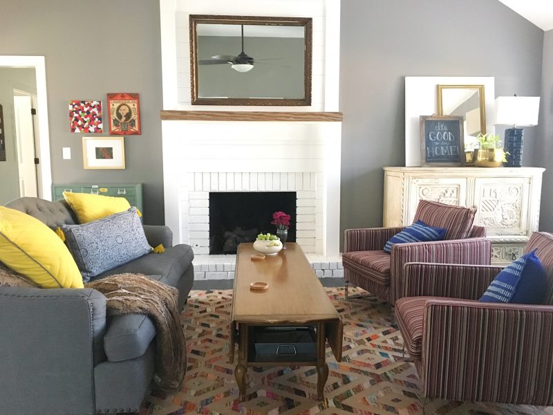 Shiplap Fireplace Living Room