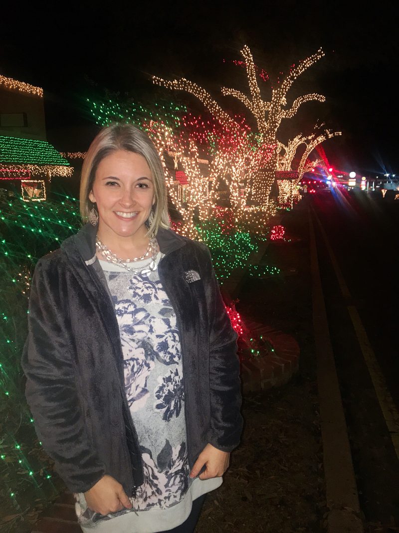 Pamela Petrus at Jonesboro LA Christmas Lights