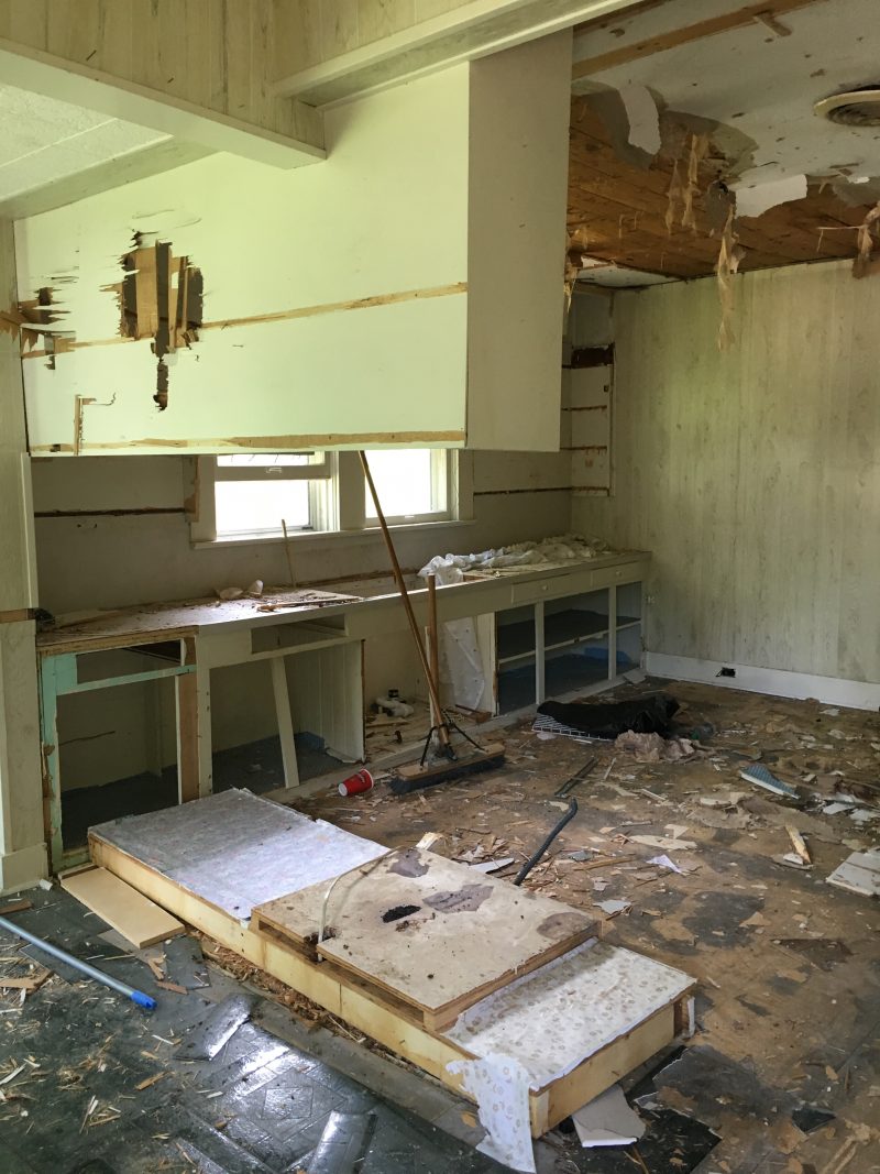 100 year old house kitchen demo