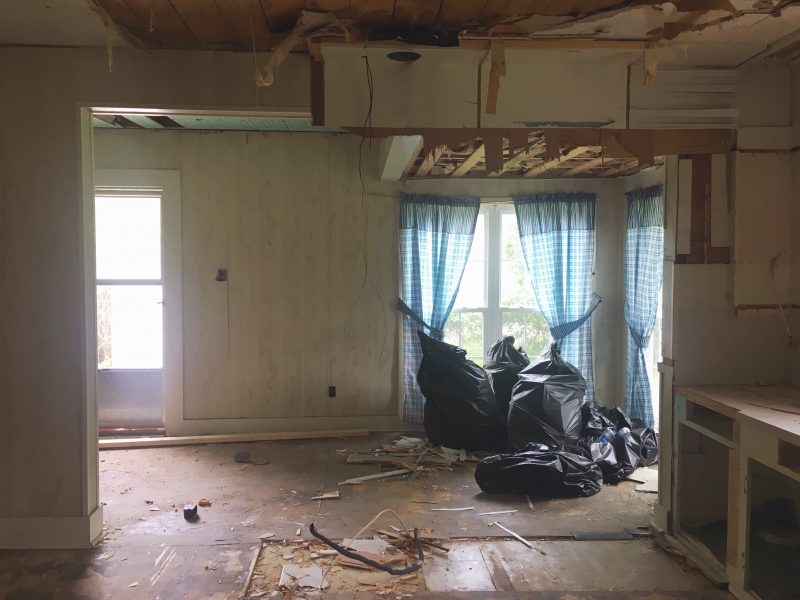 100 year old house kitchen demo