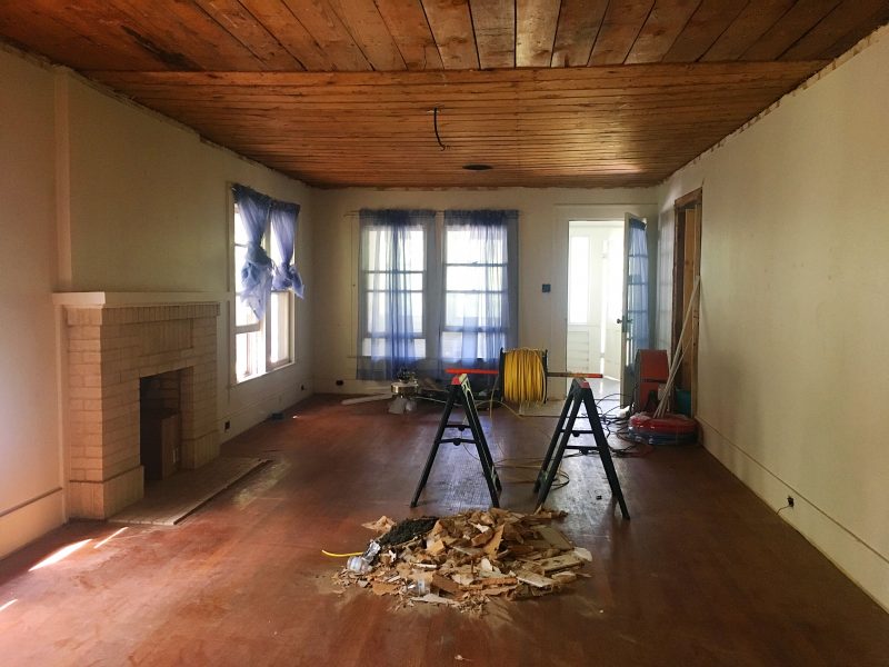 100 year old house living room