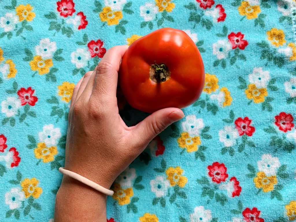 a fresh tomato