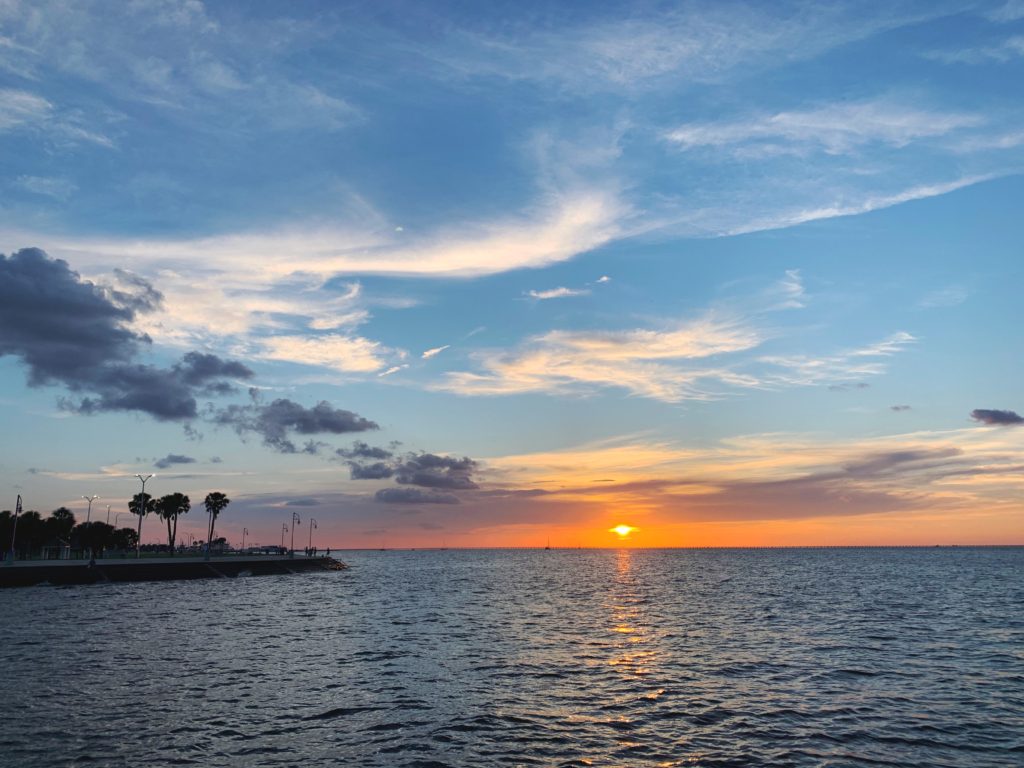 sunset at Lake Pontchartrain