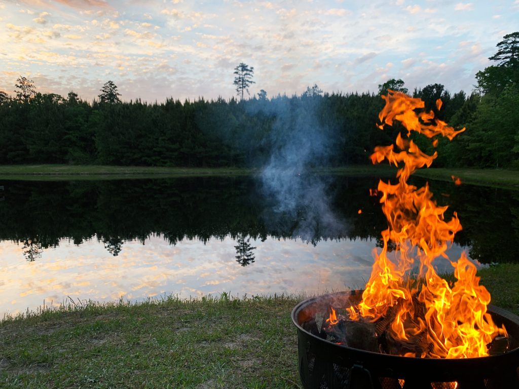 fire at the pond